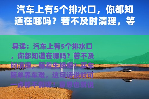 汽车上有5个排水口，你都知道在哪吗？若不及时清理，等着生锈吧