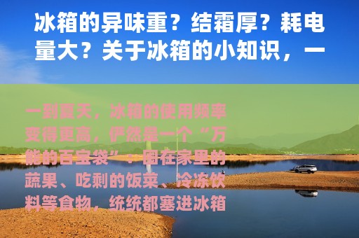 冰箱的异味重？结霜厚？耗电量大？关于冰箱的小知识，一次全说清