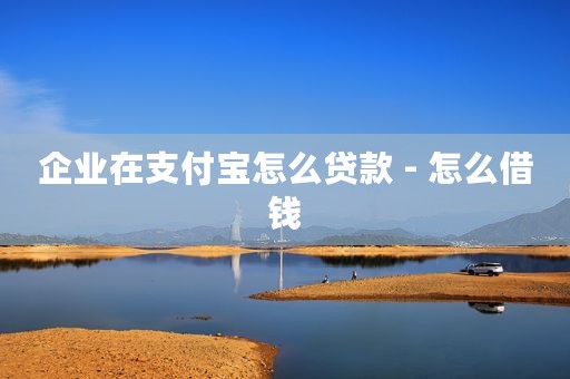 企业在支付宝怎么贷款 - 怎么借钱