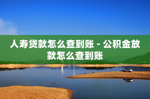 人寿贷款怎么查到账 - 公积金放款怎么查到账