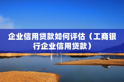 企业信用贷款如何评估（工商银行企业信用贷款）