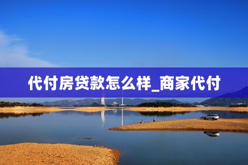 代付房贷款怎么样_商家代付