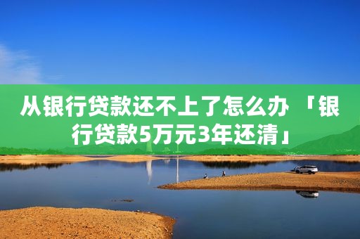 从银行贷款还不上了怎么办 「银行贷款5万元3年还清」