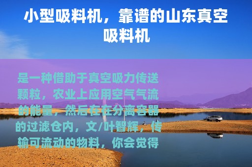 小型吸料机，靠谱的山东真空吸料机