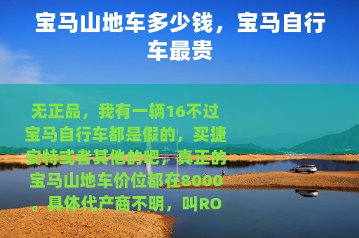 宝马山地车多少钱，宝马自行车最贵