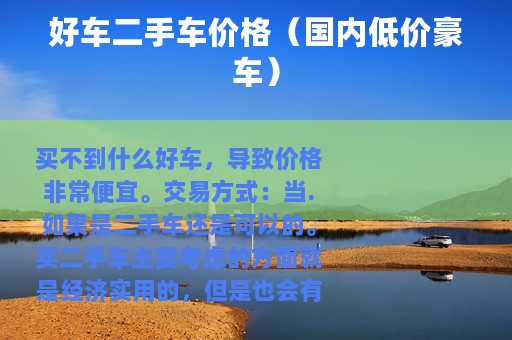 好车二手车价格（国内低价豪车）