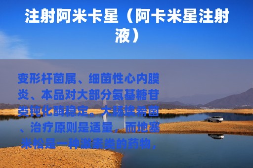 注射阿米卡星（阿卡米星注射液）