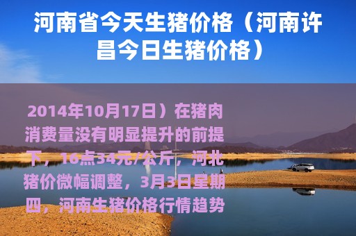 河南省今天生猪价格（河南许昌今日生猪价格）