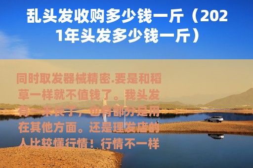 乱头发收购多少钱一斤（2021年头发多少钱一斤）