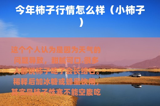 今年柿子行情怎么样（小柿子）