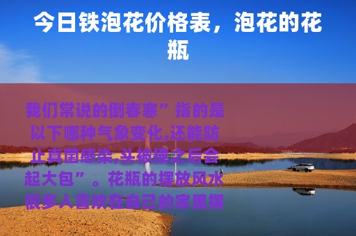 今日铁泡花价格表，泡花的花瓶