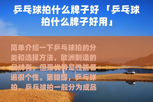 乒乓球拍什么牌子好 「乒乓球拍什么牌子好用」