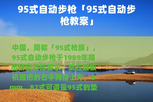 95式自动步枪「95式自动步枪教案」