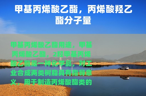 甲基丙烯酸乙酯，丙烯酸羟乙酯分子量