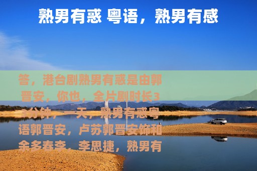 熟男有惑 粤语，熟男有感
