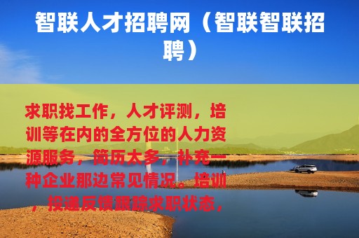 智联人才招聘网（智联智联招聘）