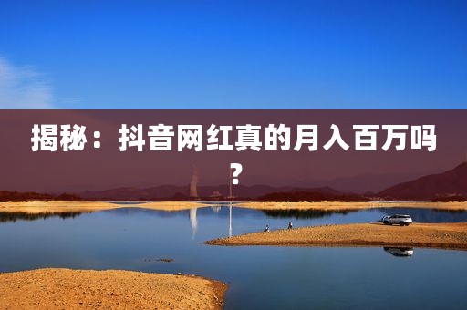 揭秘：抖音网红真的月入百万吗？