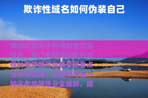 欺诈性域名如何伪装自己