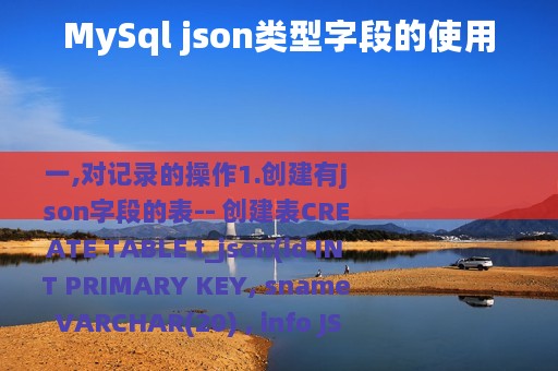 MySql json类型字段的使用