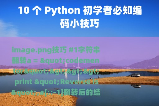 10 个 Python 初学者必知编码小技巧