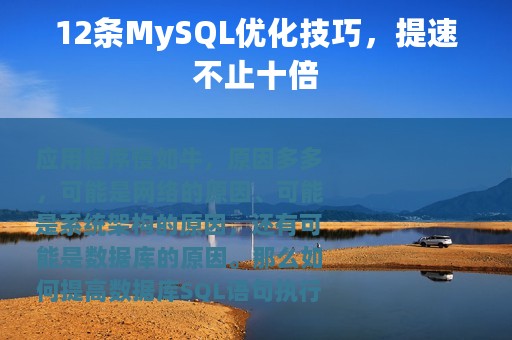 12条MySQL优化技巧，提速不止十倍
