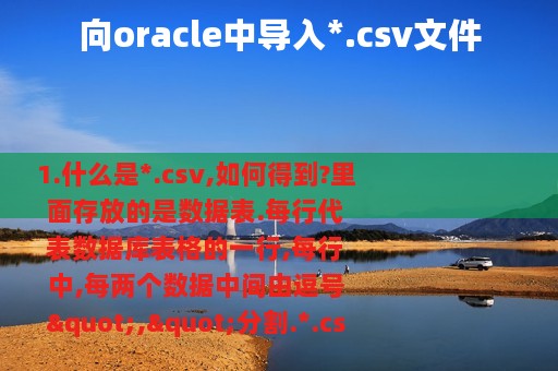 向oracle中导入*.csv文件
