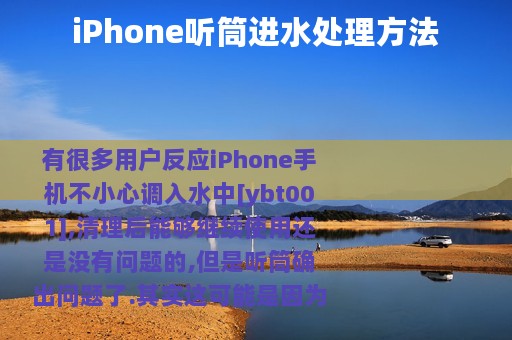 iPhone听筒进水处理方法