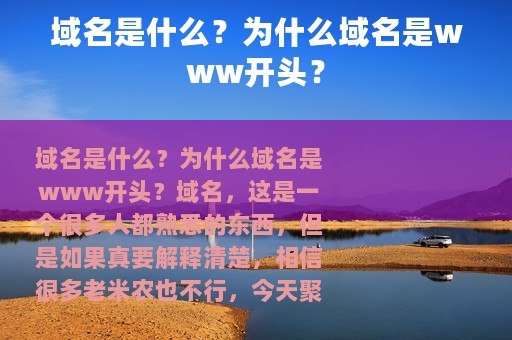 域名是什么？为什么域名是www开头？