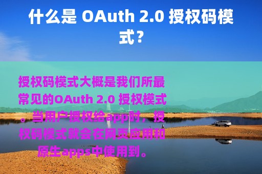 什么是 OAuth 2.0 授权码模式？