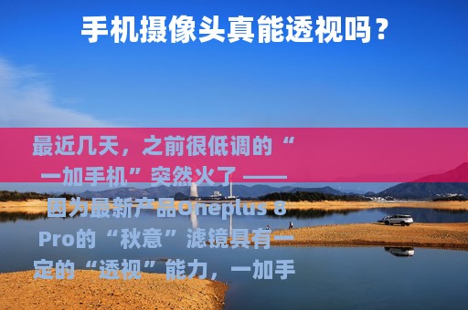 手机摄像头真能透视吗？