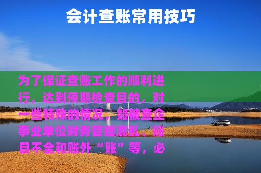 会计查账常用技巧