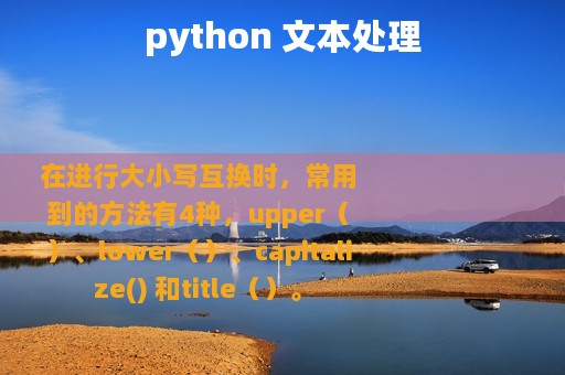 python 文本处理