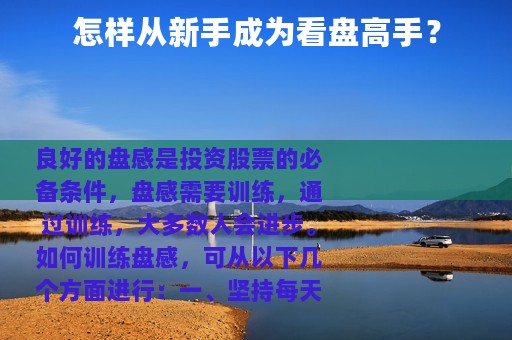 怎样从新手成为看盘高手？