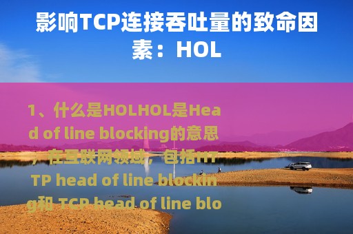 影响TCP连接吞吐量的致命因素：HOL