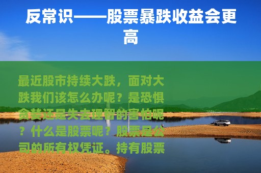 反常识——股票暴跌收益会更高