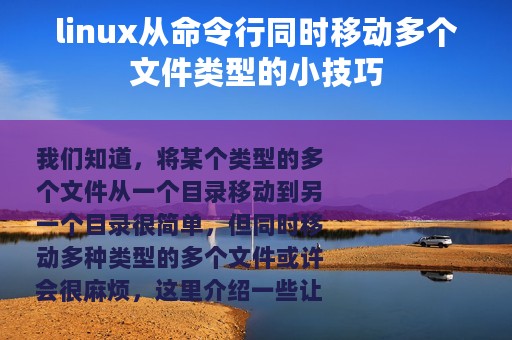 linux从命令行同时移动多个文件类型的小技巧