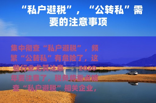 “私户避税”，“公转私”需要的注意事项