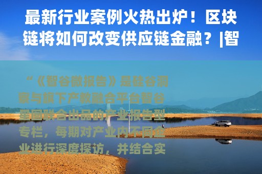 最新行业案例火热出炉！区块链将如何改变供应链金融？|智谷微报告