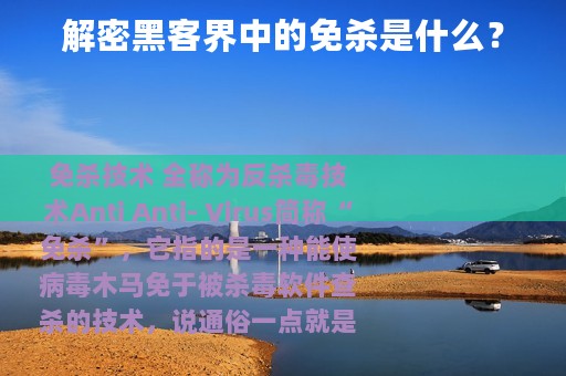 解密黑客界中的免杀是什么？