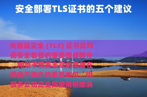 安全部署TLS证书的五个建议