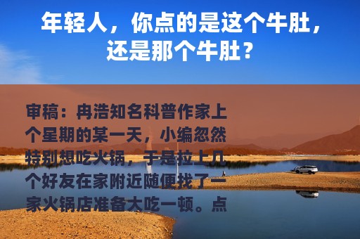 年轻人，你点的是这个牛肚，还是那个牛肚？