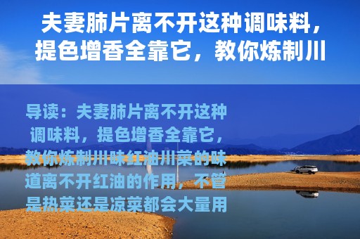 夫妻肺片离不开这种调味料，提色增香全靠它，教你炼制川味红油