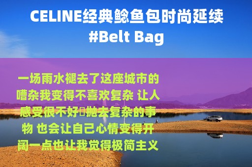 CELINE经典鲶鱼包时尚延续#Belt Bag