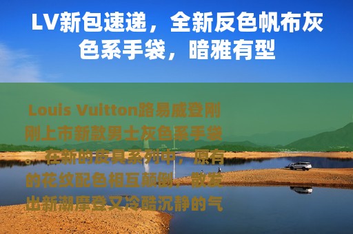 LV新包速递，全新反色帆布灰色系手袋，暗雅有型