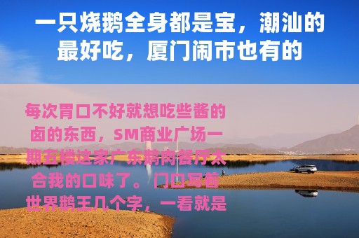 一只烧鹅全身都是宝，潮汕的最好吃，厦门闹市也有的