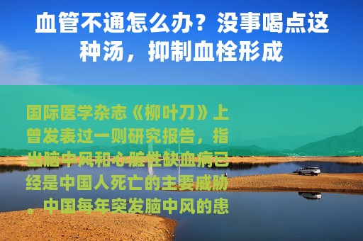 血管不通怎么办？没事喝点这种汤，抑制血栓形成