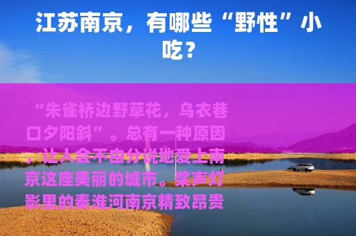 江苏南京，有哪些“野性”小吃？