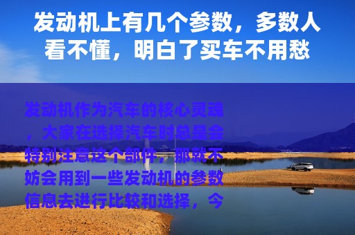 发动机上有几个参数，多数人看不懂，明白了买车不用愁