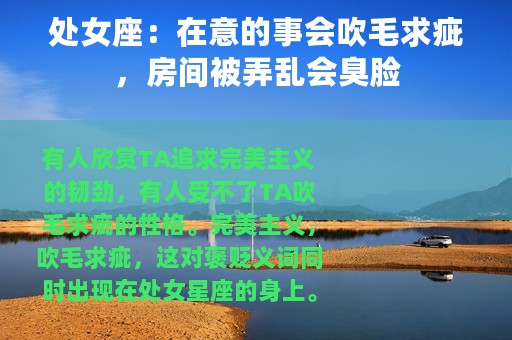 处女座：在意的事会吹毛求疵，房间被弄乱会臭脸