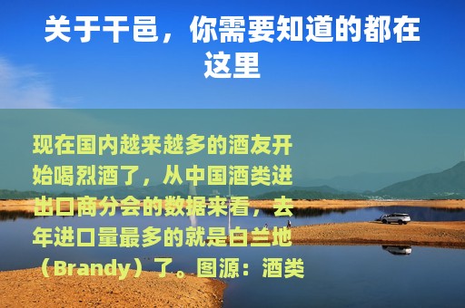 关于干邑，你需要知道的都在这里